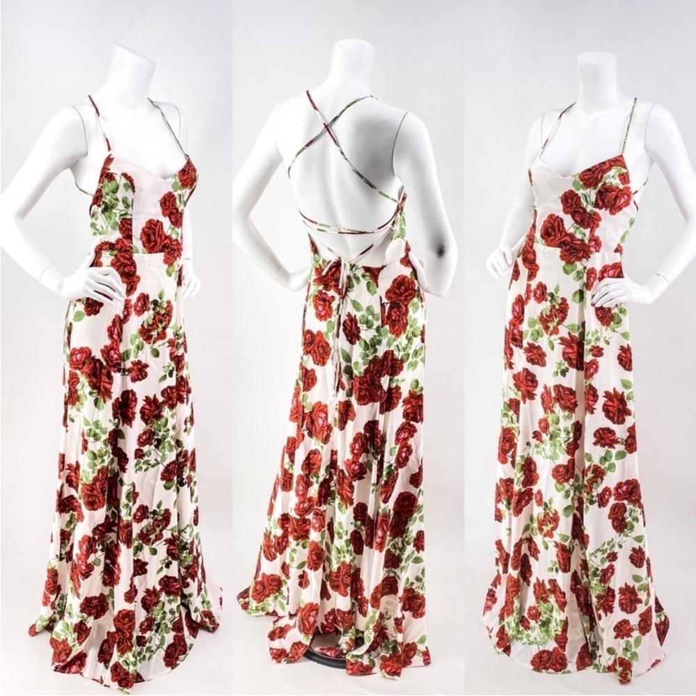 Show Me Your Mumu Women’s Godshaw Goddess Rose Floral Maxi Bridesmaids Dress - Picture 10 of 15